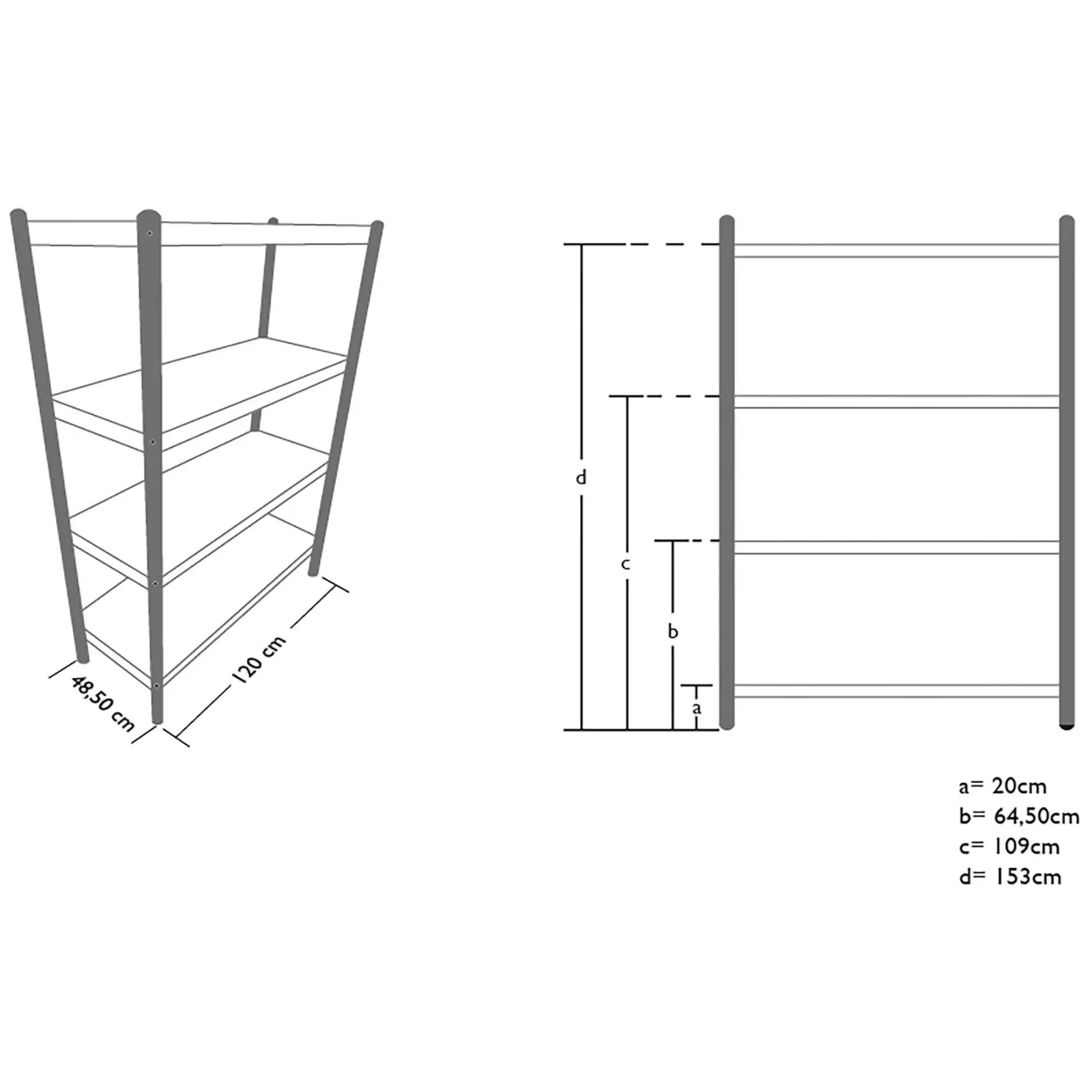 Stainless steel shelf - 120 cm
