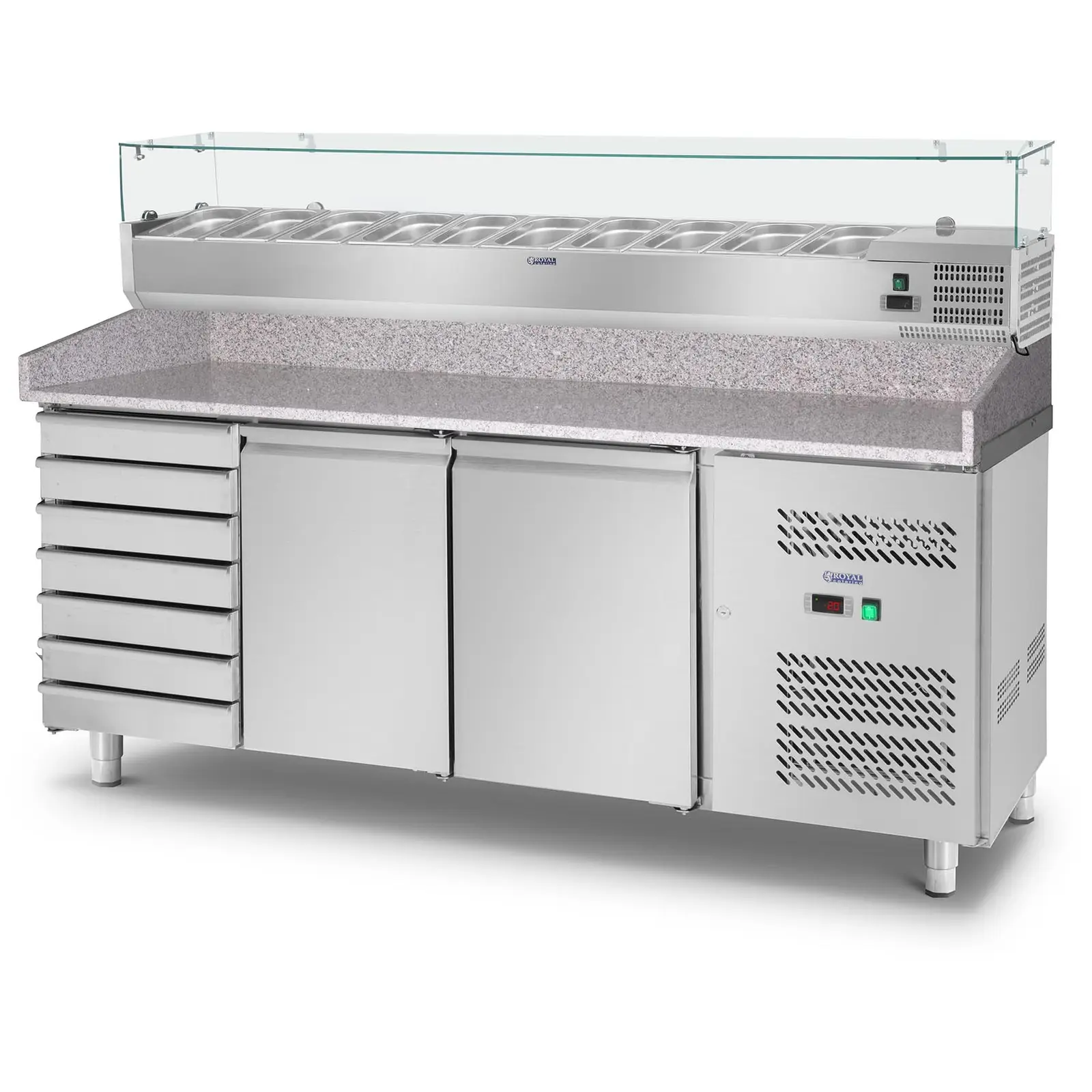 Cooling Table - Cooling Attachment - 702 L - Granite Counter - 2 Doors