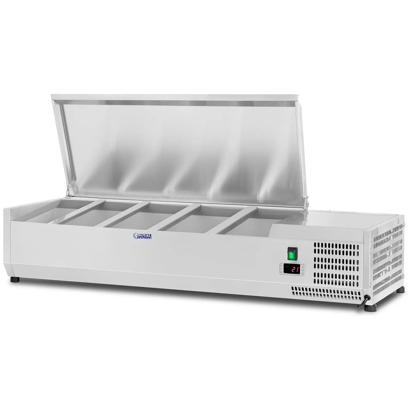Countertop Refrigerated Display Case - 120 x 33 cm - 5 GN 1/4 Containers