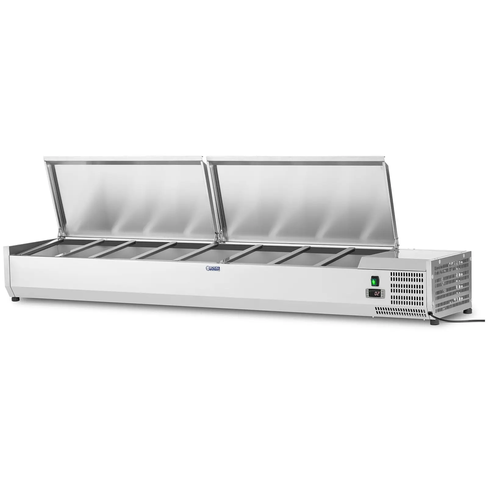 Countertop Refrigerated Display Case - 200 x 39 cm - 9 GN 1/3 Containers