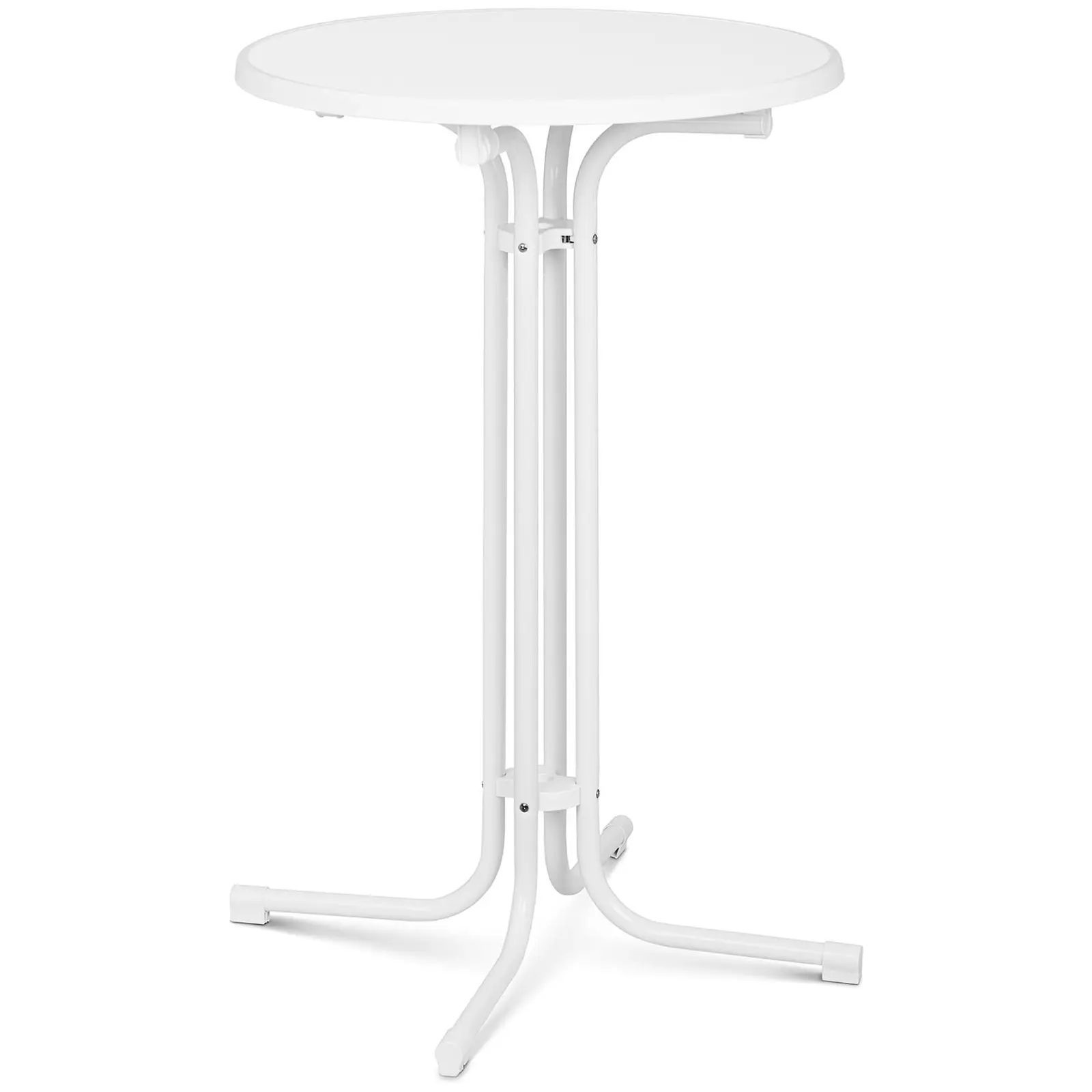 High Top Bar Table - Ø 70 cm - folding - white