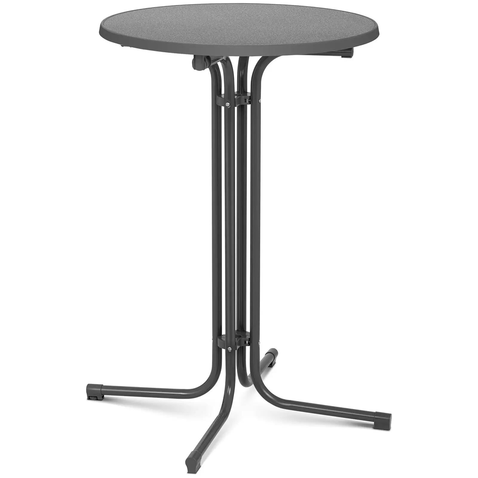 High Top Bar Table - Ø 70 cm - folding - grey