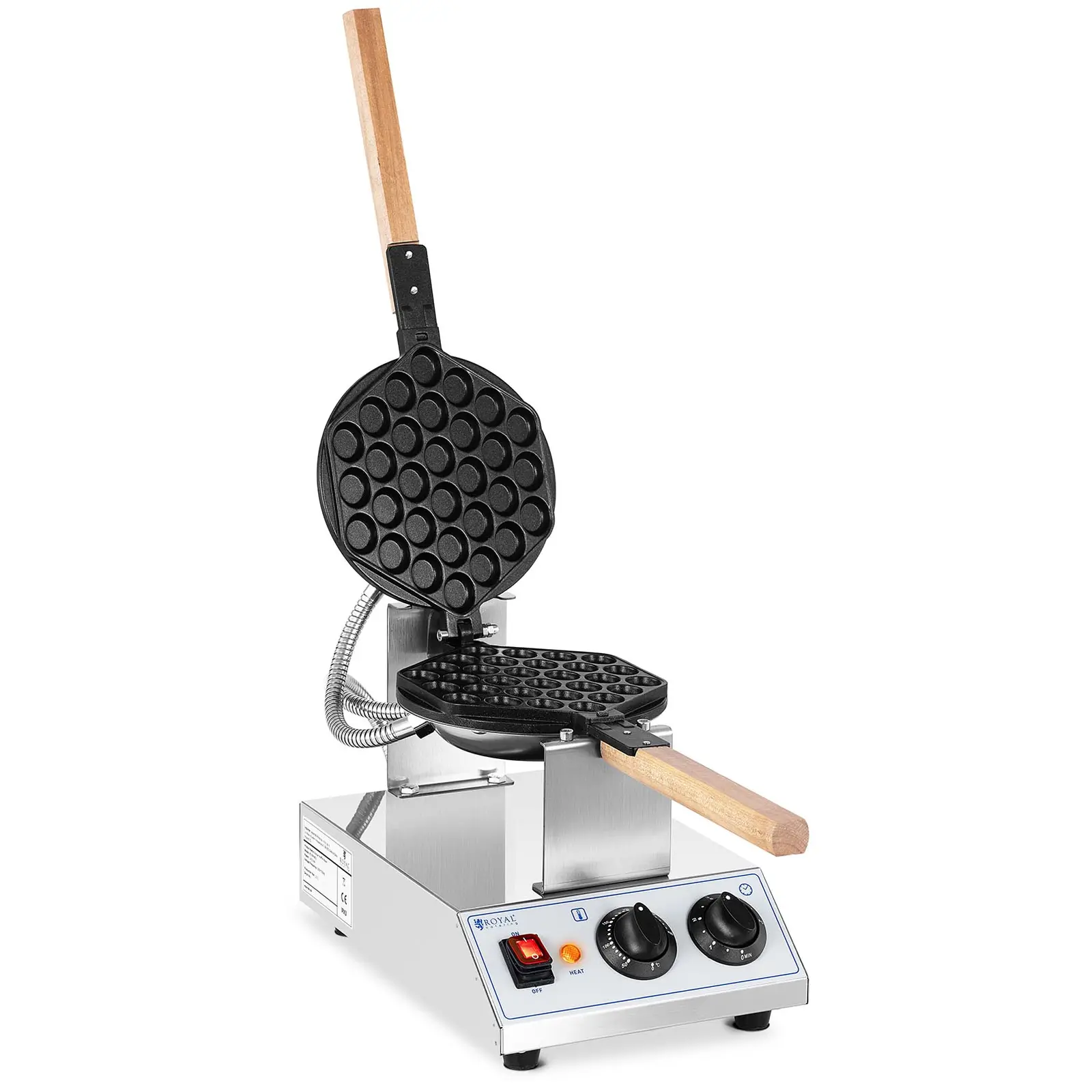 Bubble Waffle Maker - 1,415 W - Royal Catering - 50 - 250 ° C - Timer: 0 - 5 min