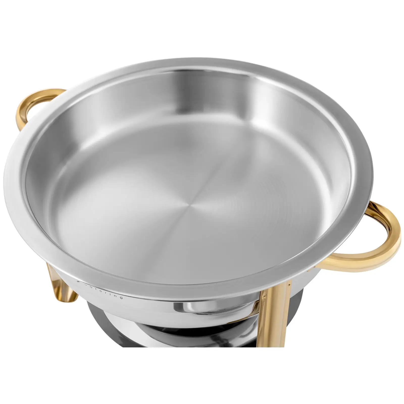 Chafing Dish - round - gold accents - 4.5 L - 1 fuel cell - Royal Catering