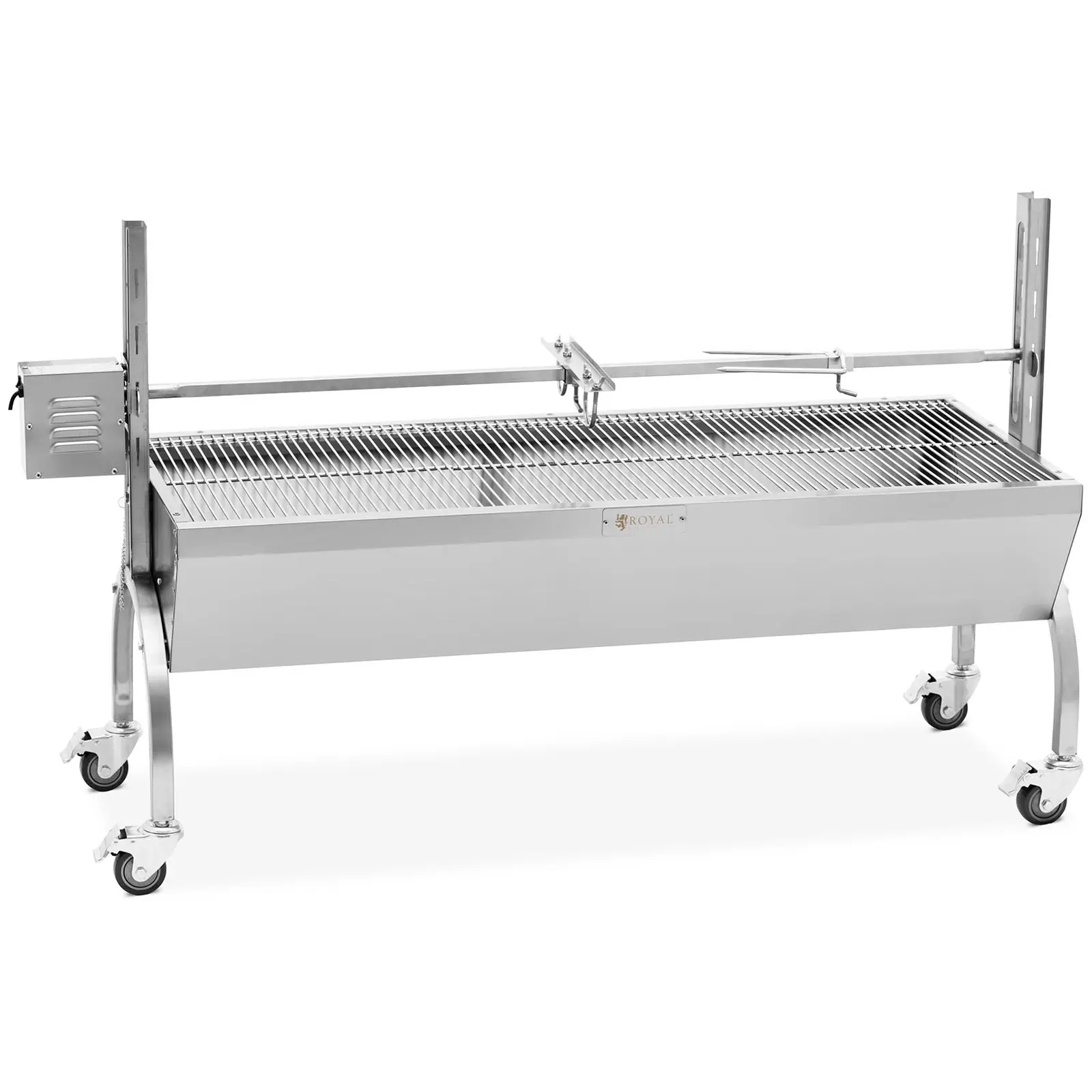 Roasting Spit - with motor - 40 kg - stainless steel - grill spit length: 137 cm