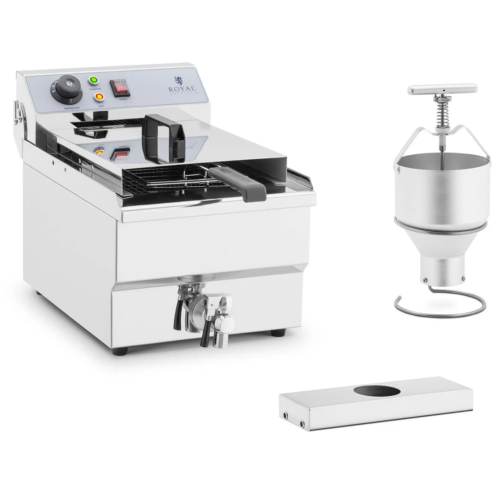 Donut Maker - manual - with dough dispenser - 3000 W - 12 l - Royal Catering