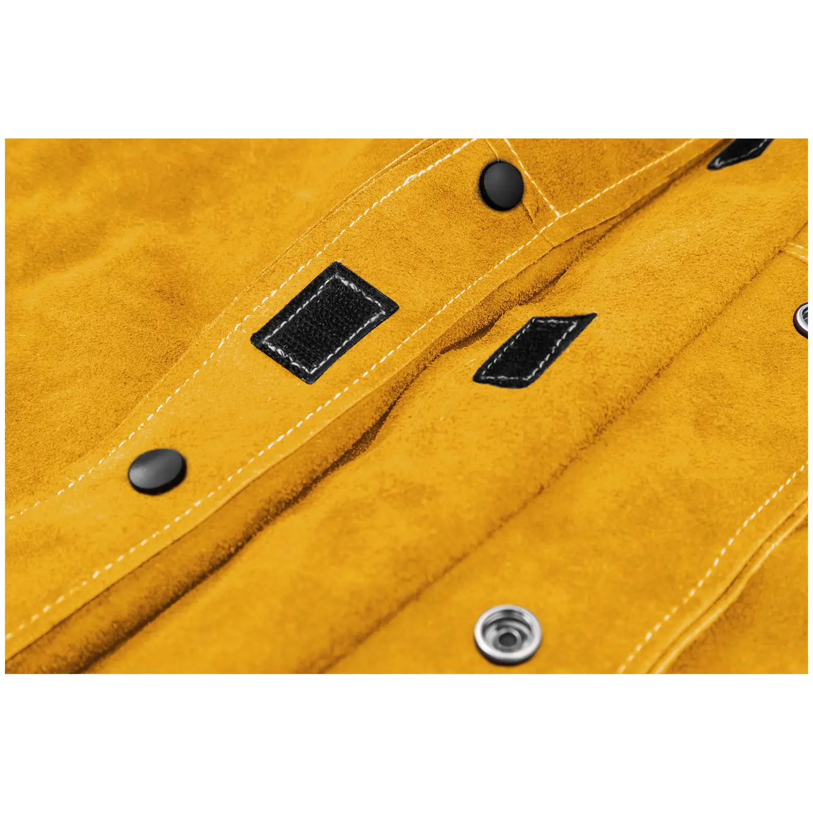 Cow Split Leather Welding Jacket - gold - size XXL