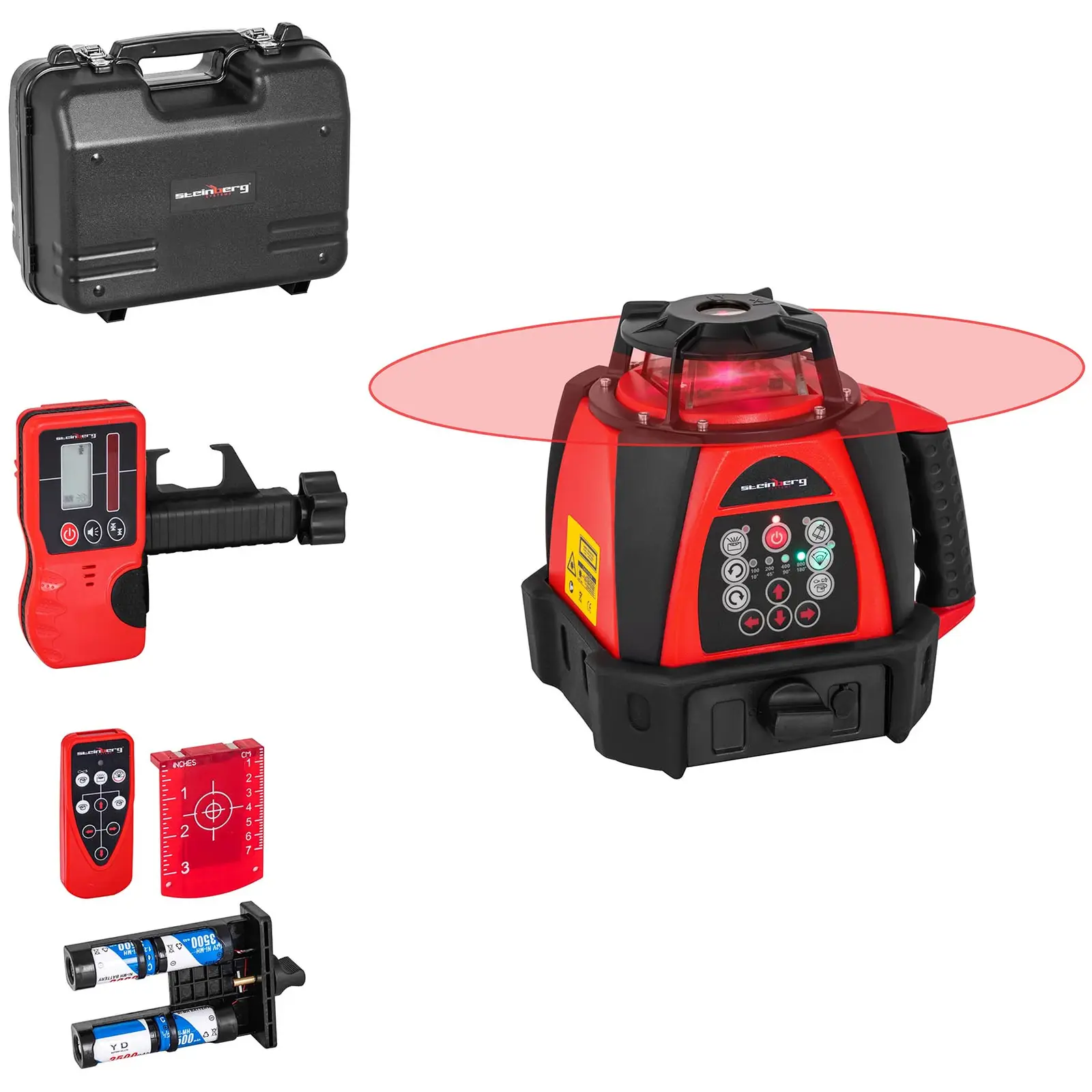 Rotary Laser Level - red - Ø 500 m - self-levelling