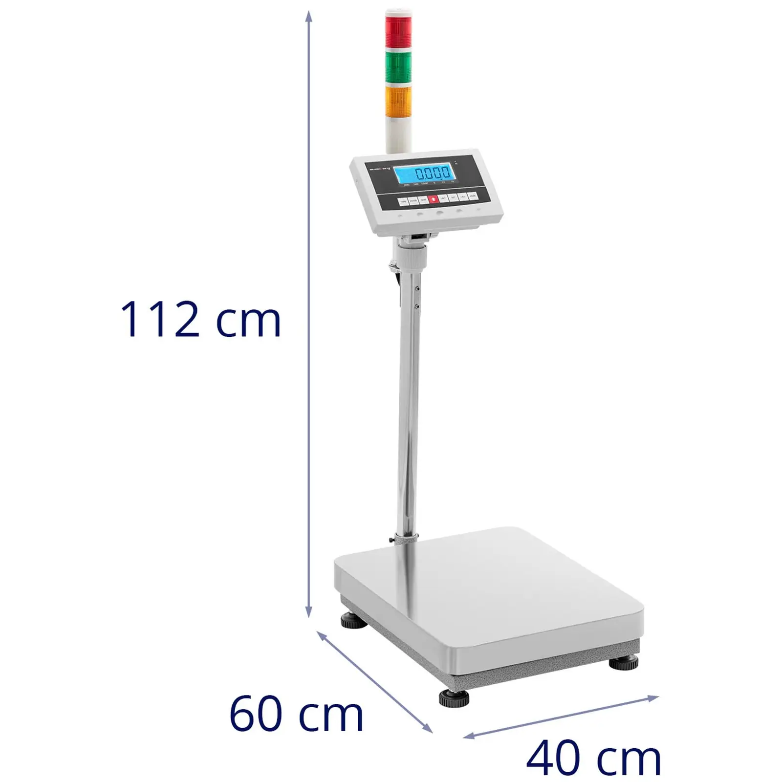 Platform Scale - Warning light - 150 kg / 0.005 kg - 400 x 500 x 122 mm - kg / lb