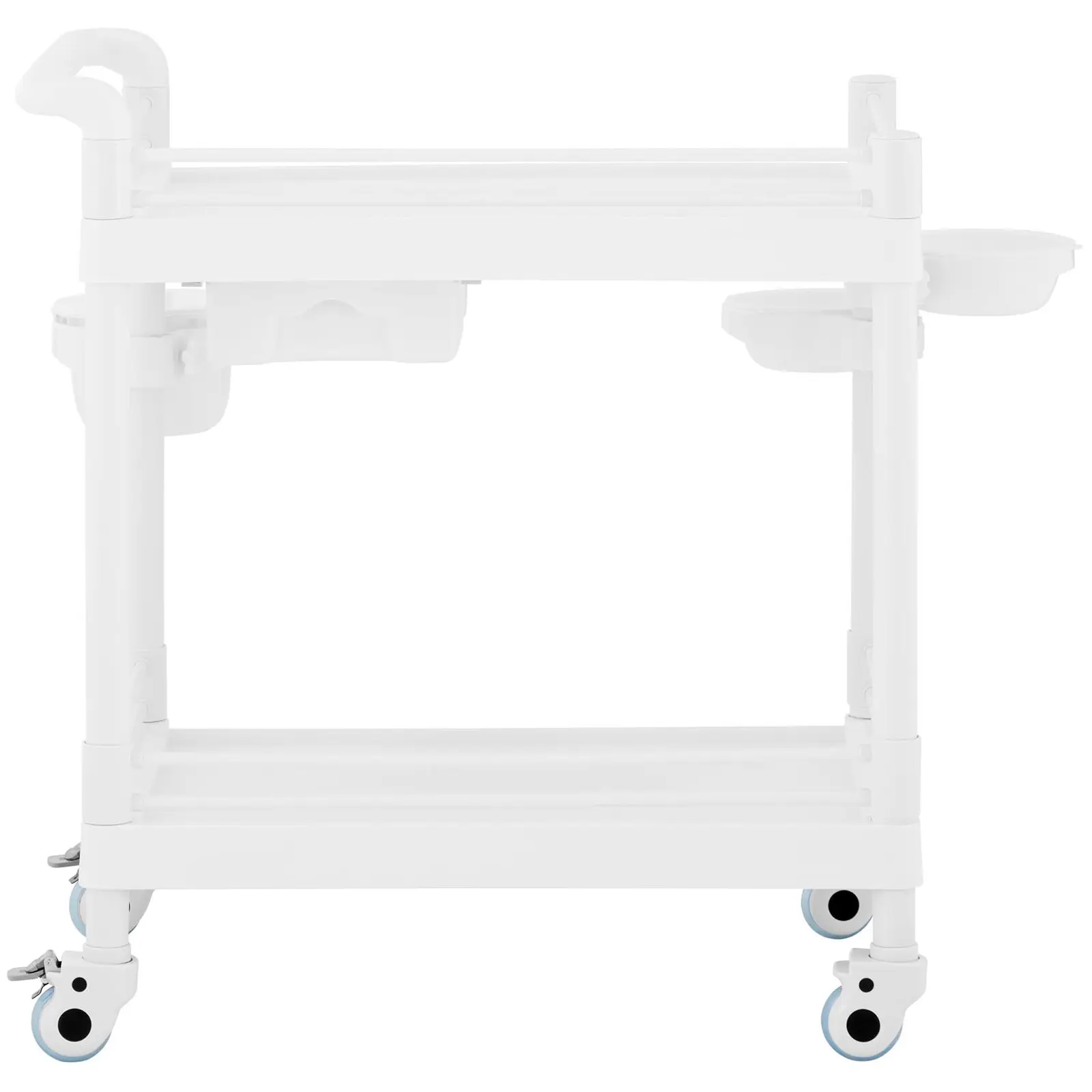 Laboratory Trolley - 2 shelves each 65 x 47 x 5 cm - 1 drawer - 3 containers - 40 kg