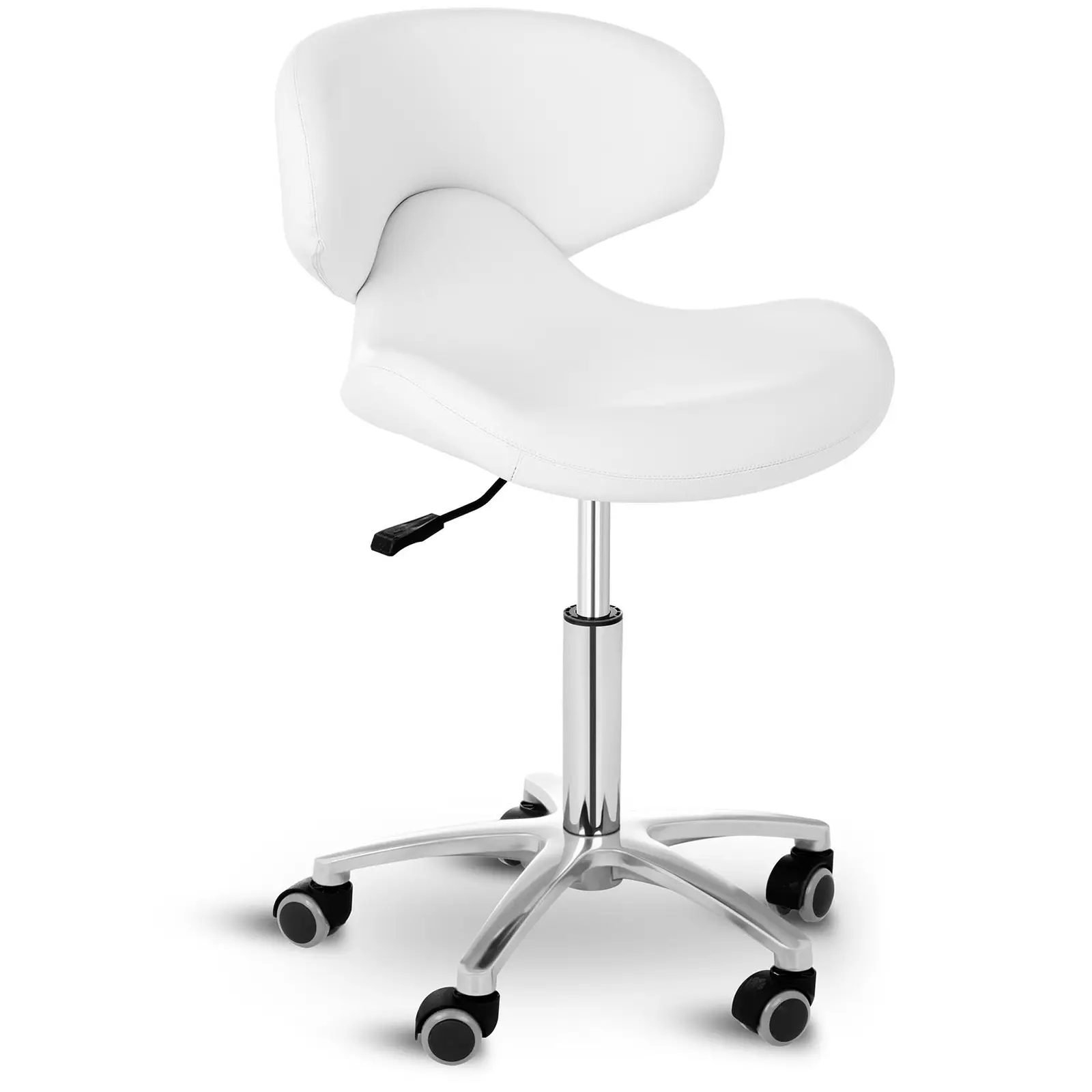 Stool Chair with Back  - 440- 570 mm - 150 kg - White