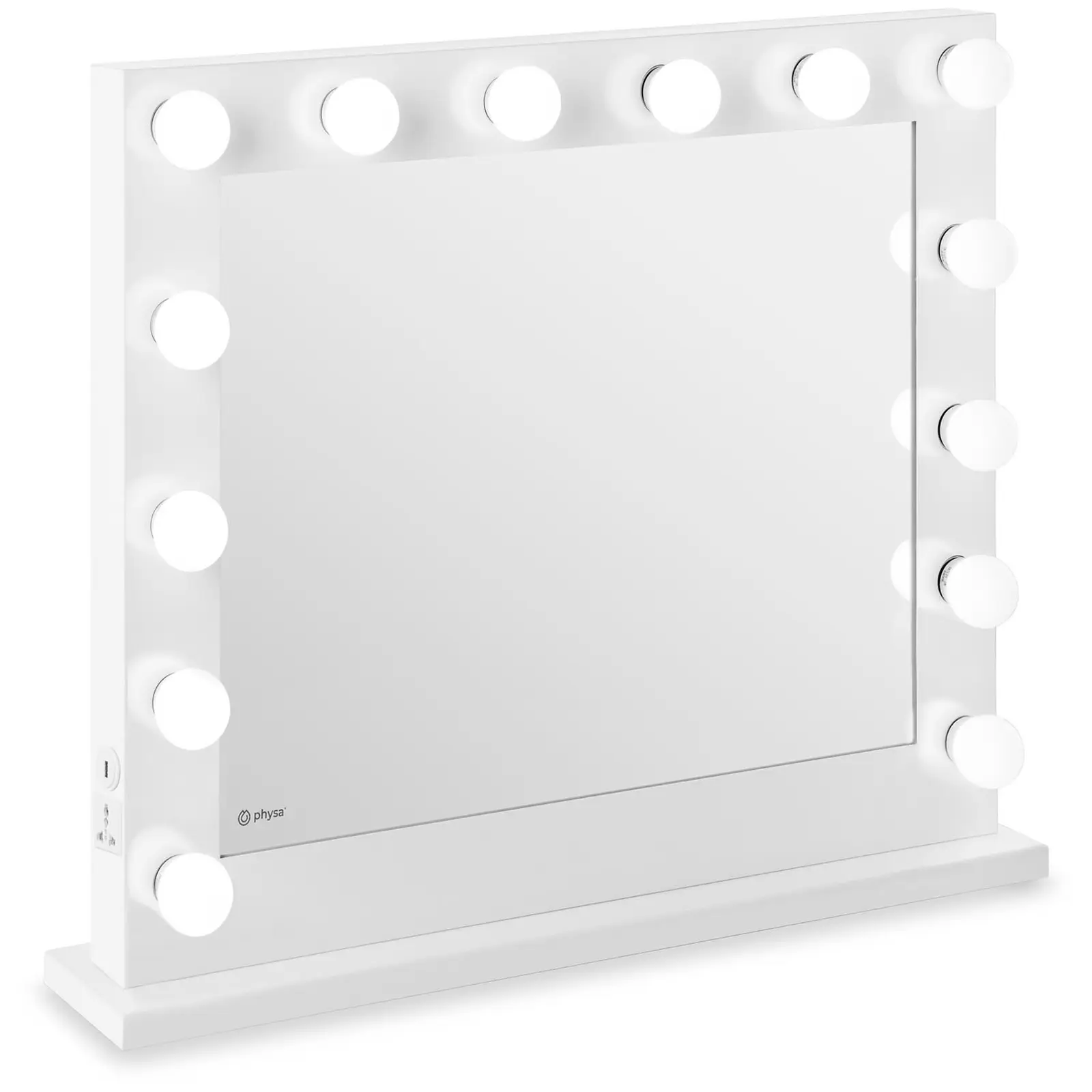LED Vanity Mirror - white - 14 LEDs - square