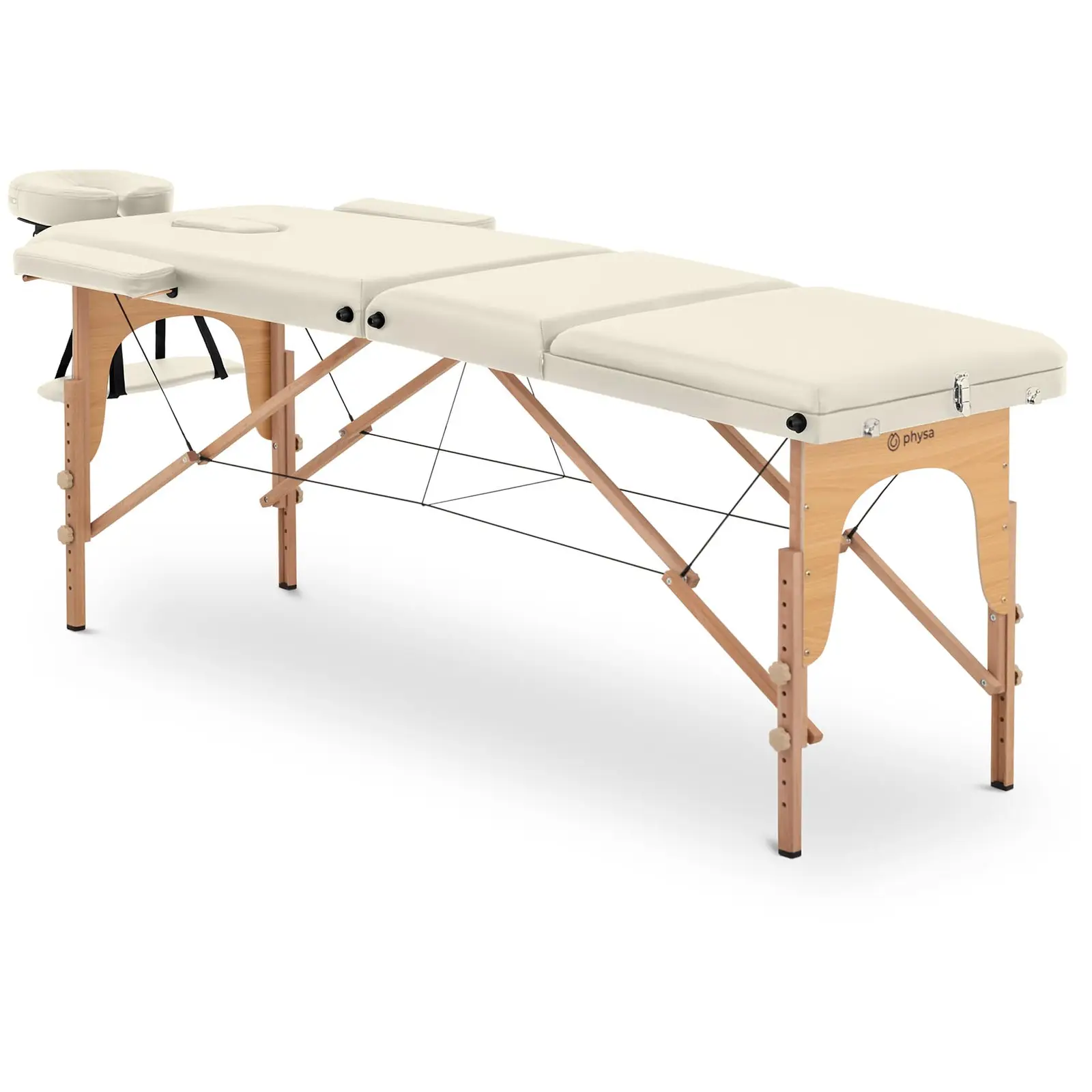 Folding Massage Table - 185 x 60 x 60 - 85  cm - 227 kg - Beige