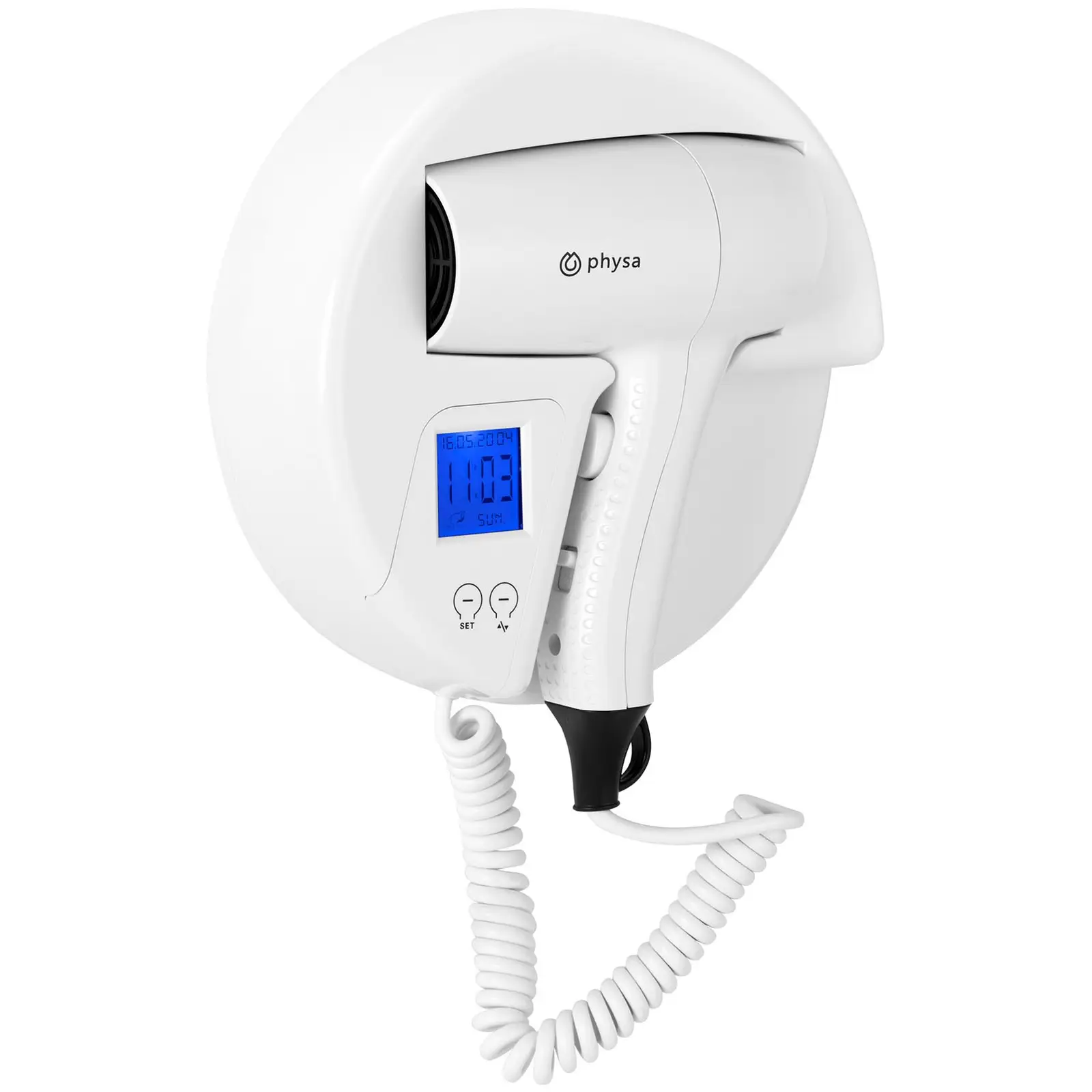 Wall-Mounted Hair Dryer - 1,200 W - LED-Display
