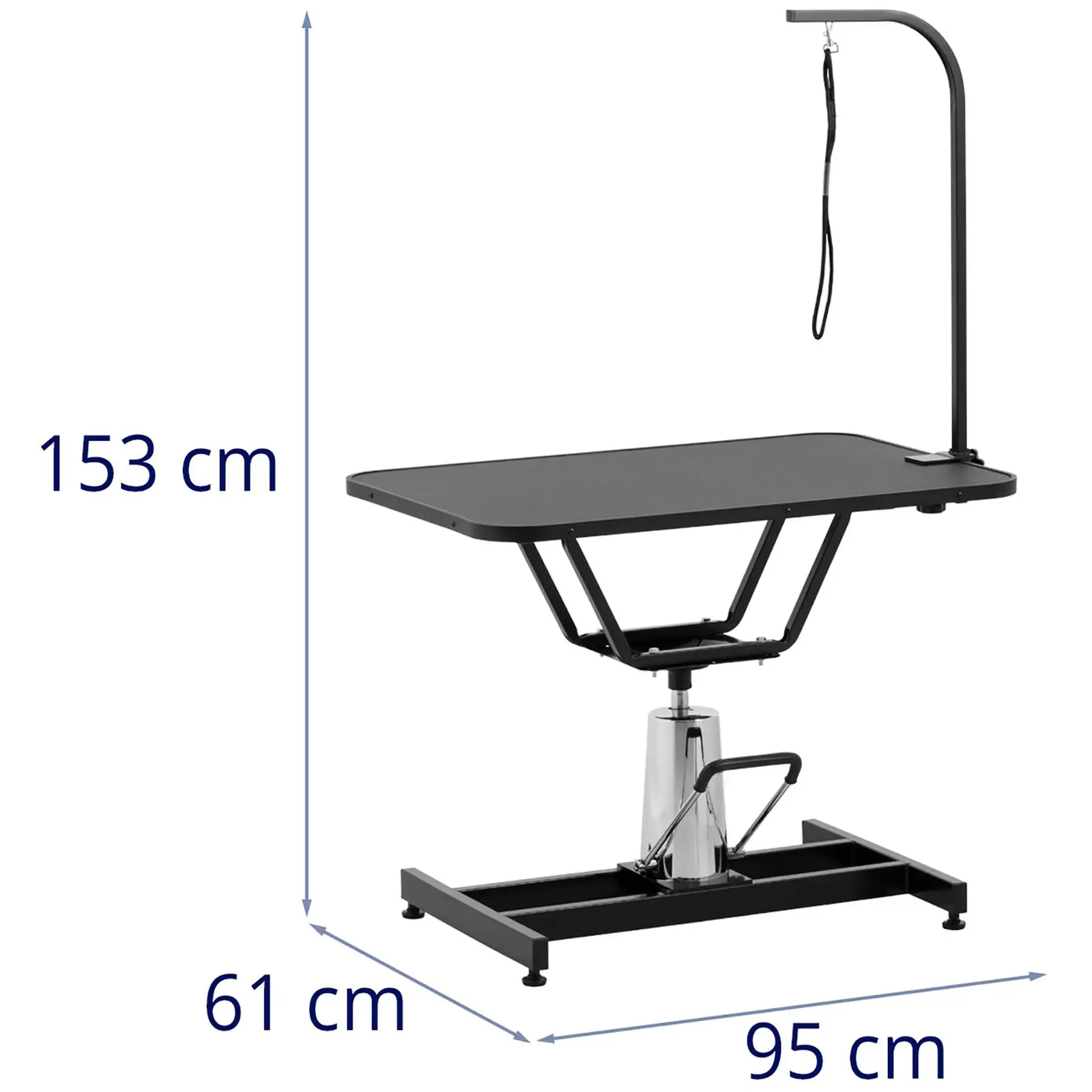 Dog Grooming Table - 905 x 605 mm - height adjustable from 70 - 84cm - 60 kg - 1 loop