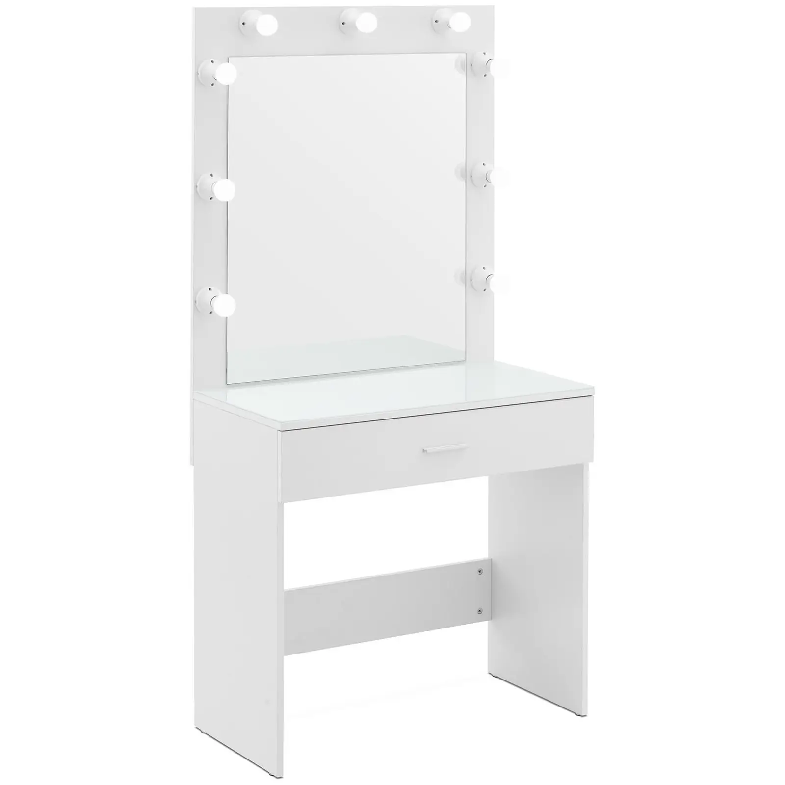 Dressing Table with mirror and light - 80 x 40 x 161 cm - white