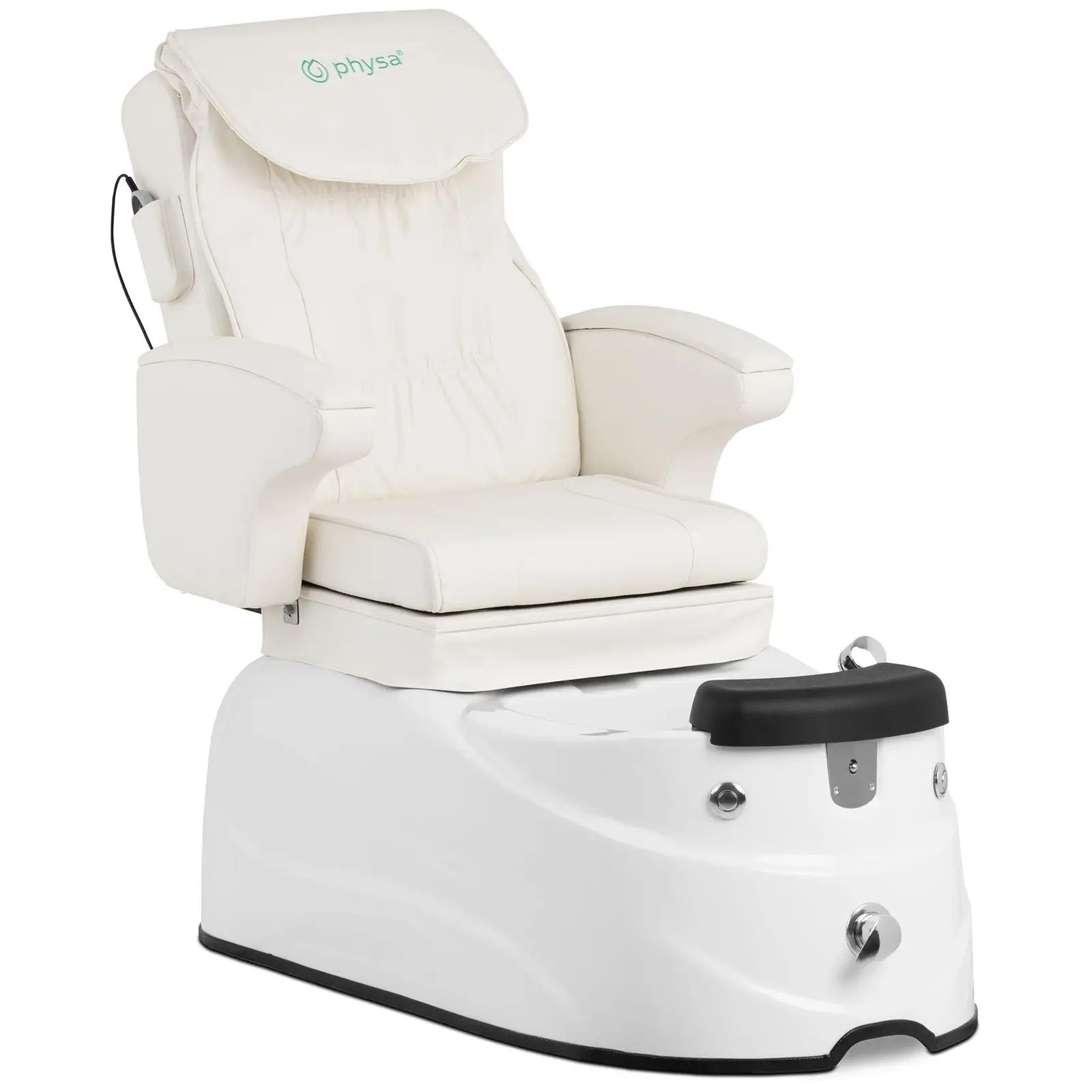 Electric Pedicure Chair - with foot bath - 105 W - 150 kg - white - back and neck massager