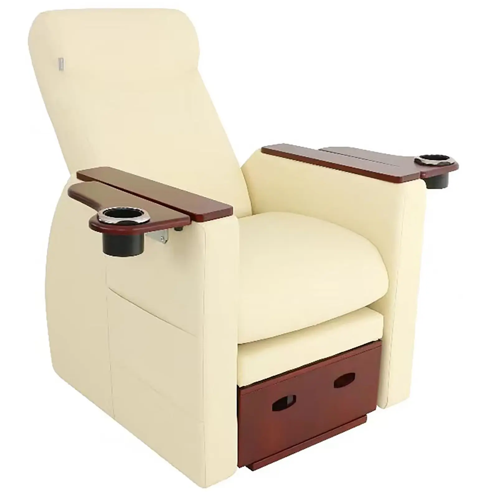 Electric Pedicure Chair - with retractable stool - 60 W - 150 kg - beige