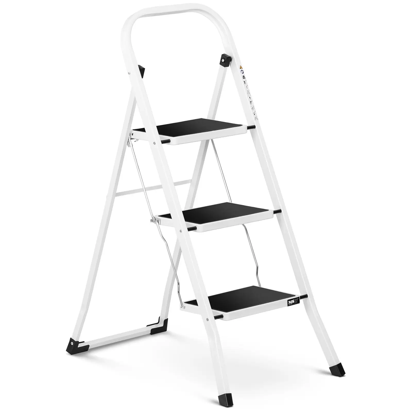 Step Ladder - 3 steps - steel - height 70.5 cm