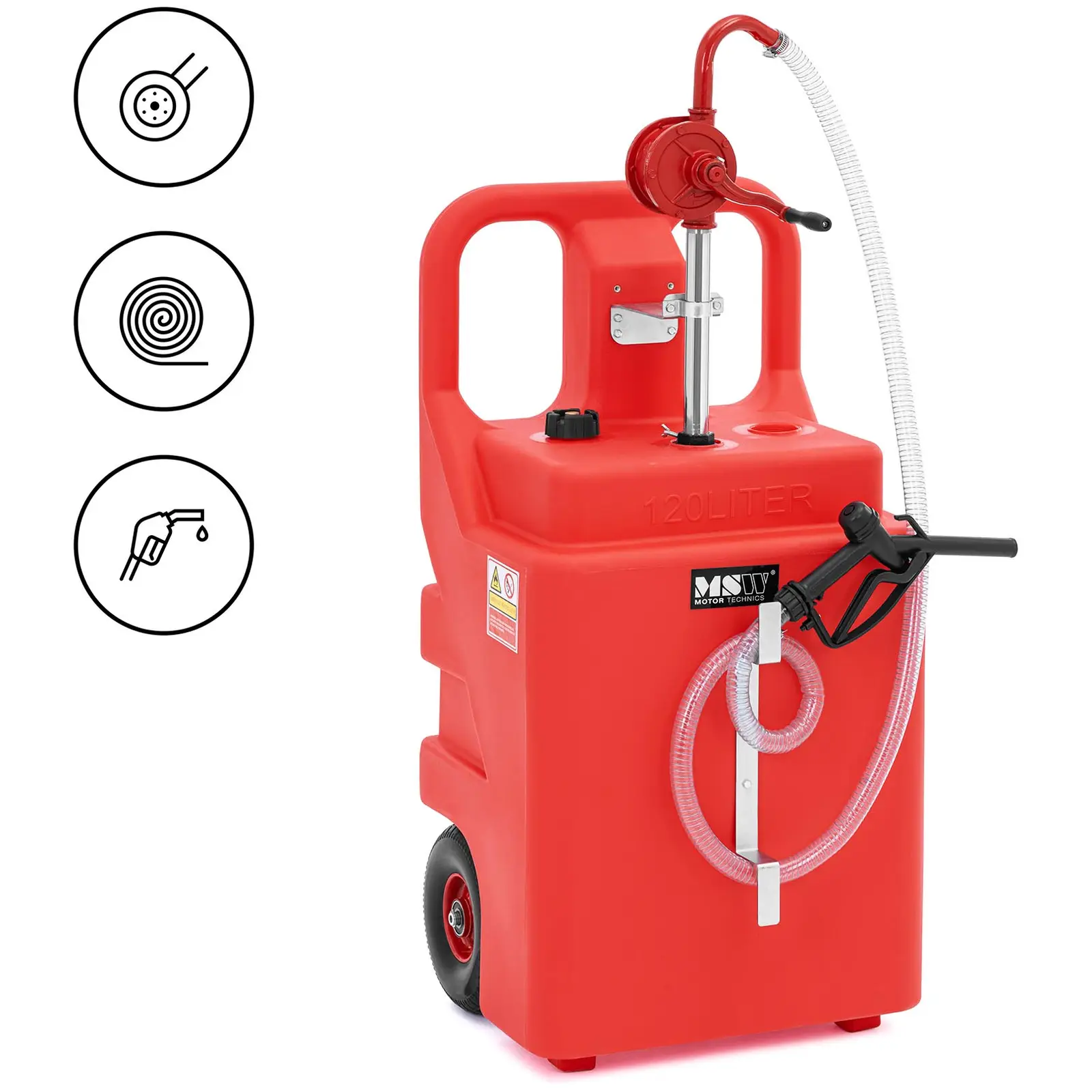 Mobile petrol station - with tap and wheels - 120 l