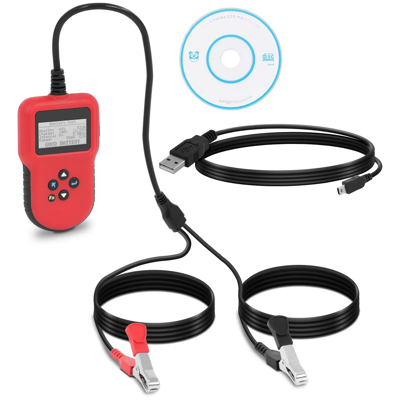 Car Battery Tester digital - 12 V/24 V - LCD - multilingual