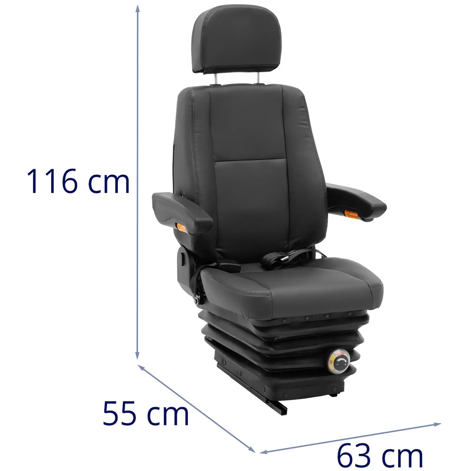 Tractor Seat - 52 x 50 cm - adjustable - suspension