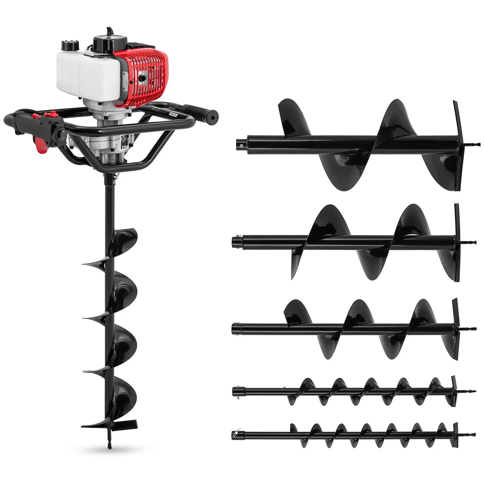 Auger set - 1.6 kW - incl. 6 augers and 2 extensions