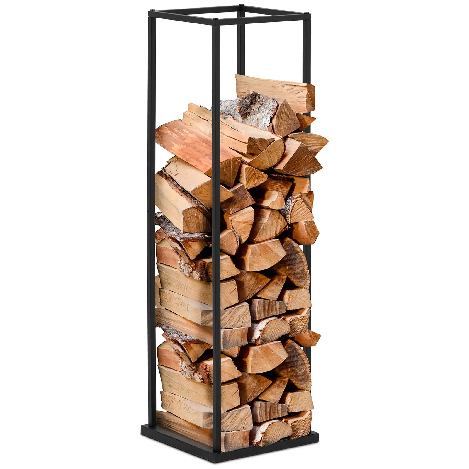 Firewood Rack - 30 kg - 32 x 32 x 116 cm - steel - black