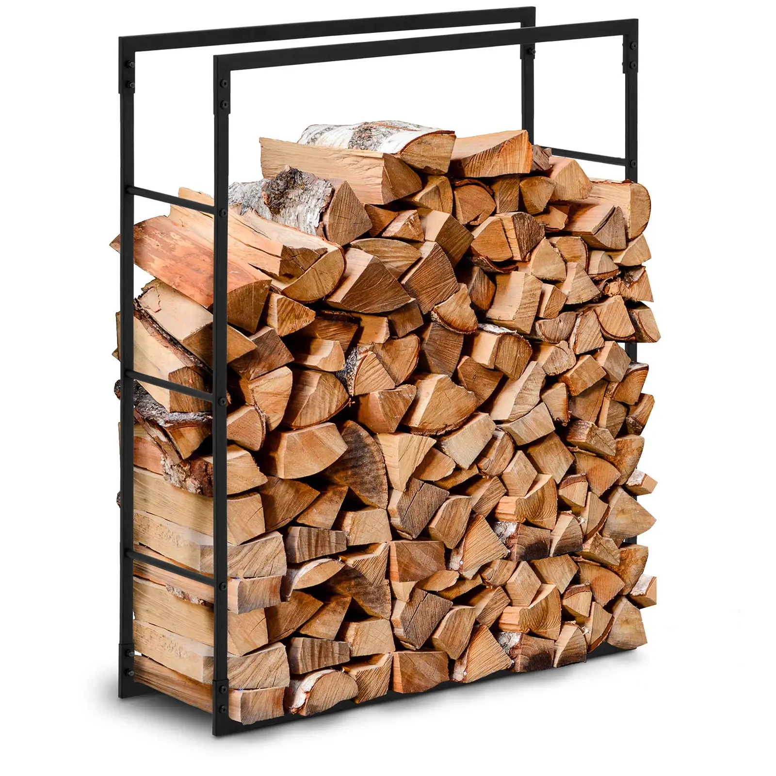 Firewood Rack - 40 kg - 80 x 25 x 100 cm - steel - black