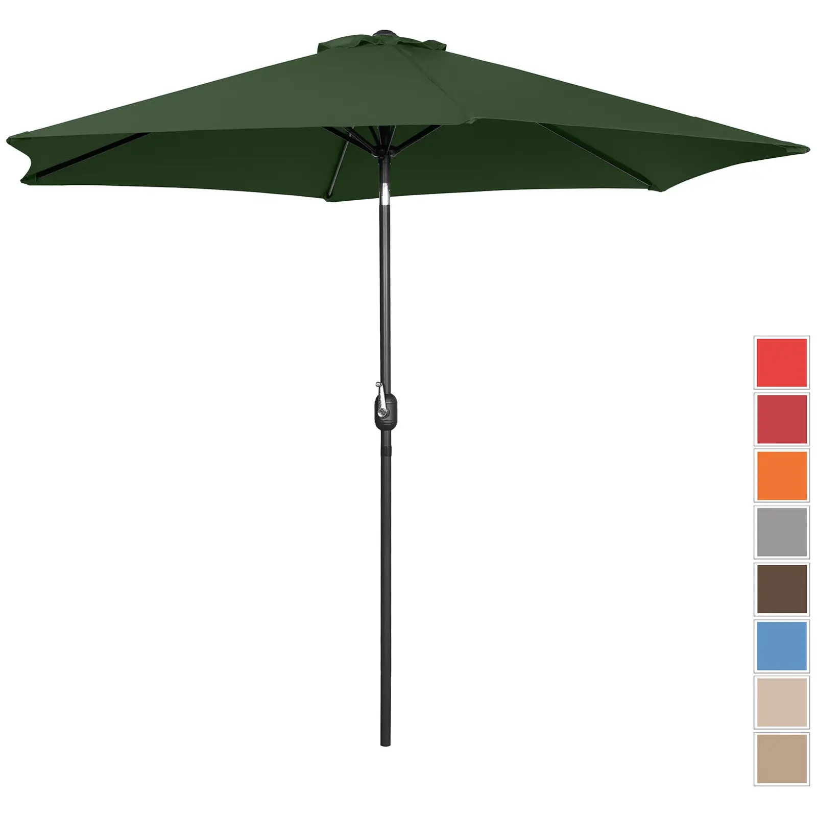 Outdoor Umbrella - green - hexagonal - Ø 300 cm - tiltable