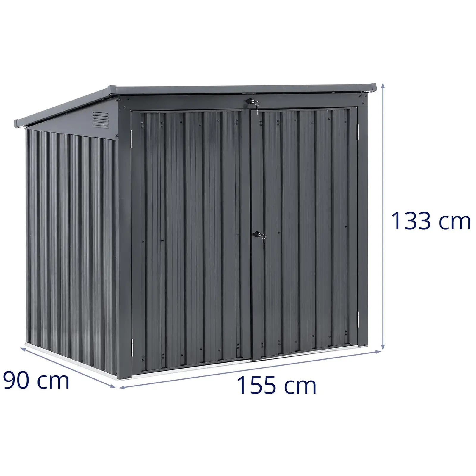 Metal Bin Box - 2 bins (240 L) - lockable