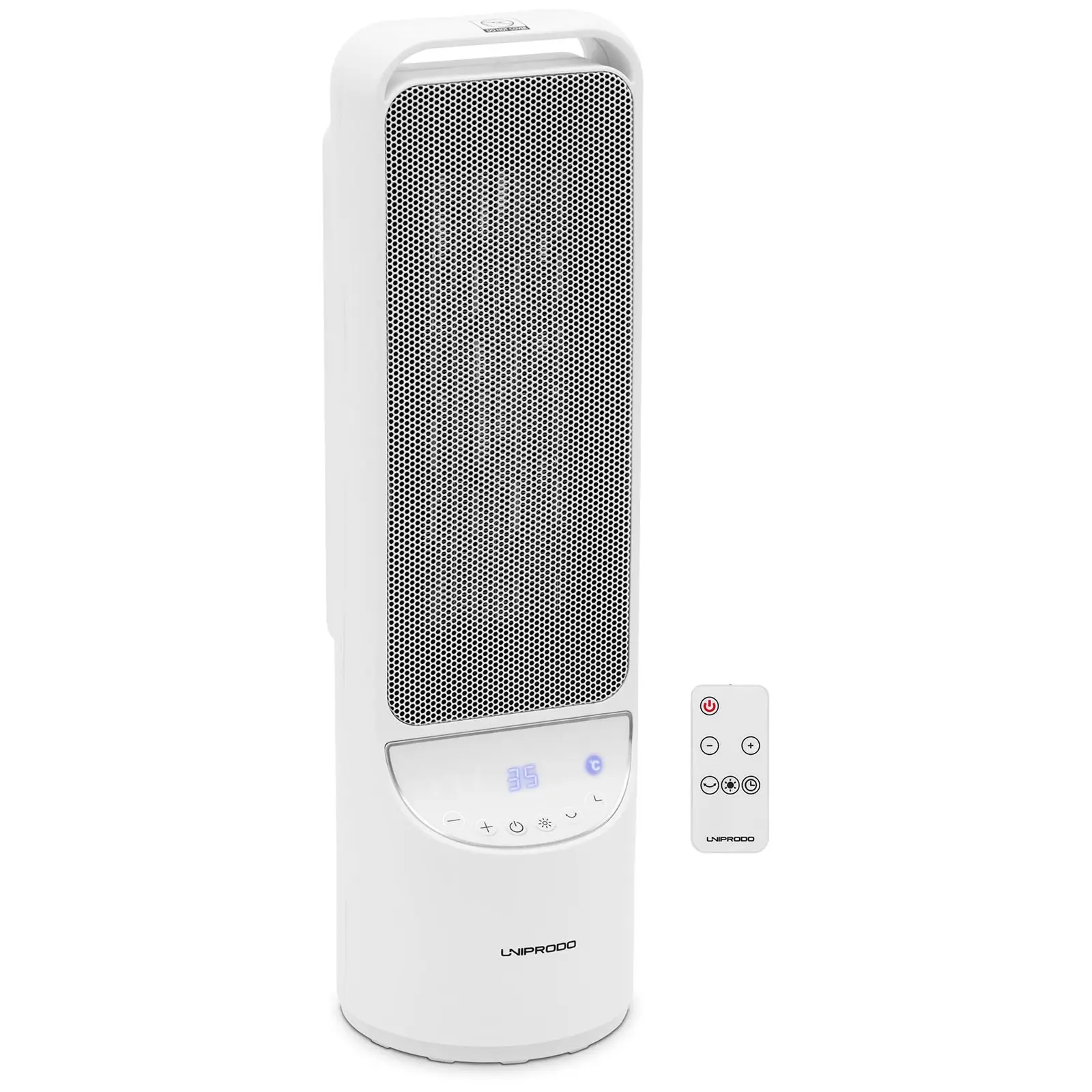 Electric heater - 1200/2000 W - swivel - white
