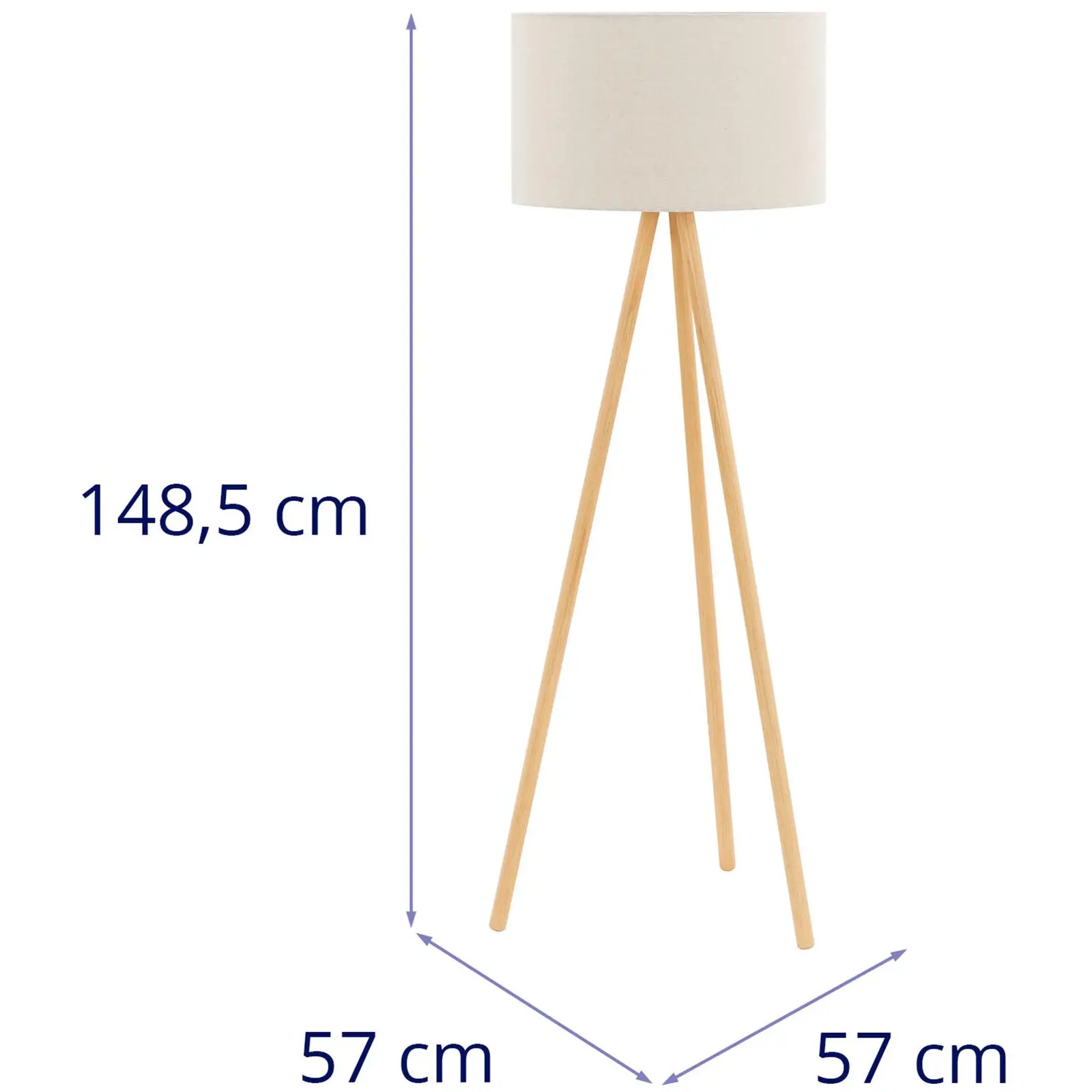 Floor Lamp - fabric shade - 40 W - height 148 cm