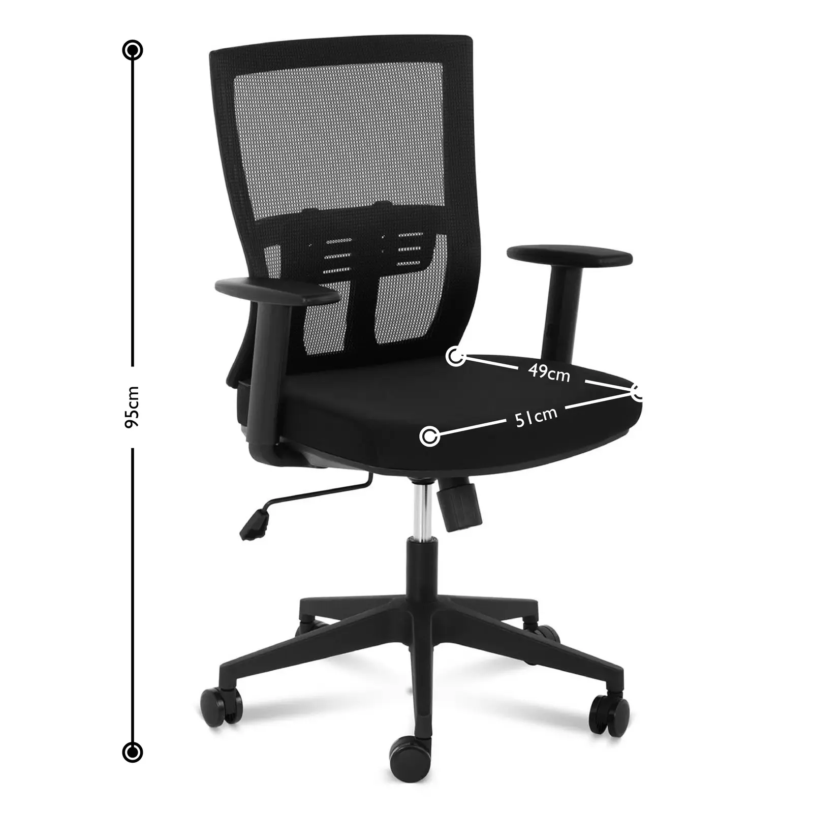 Office Chair - mesh back - lumbar support - 150 kg