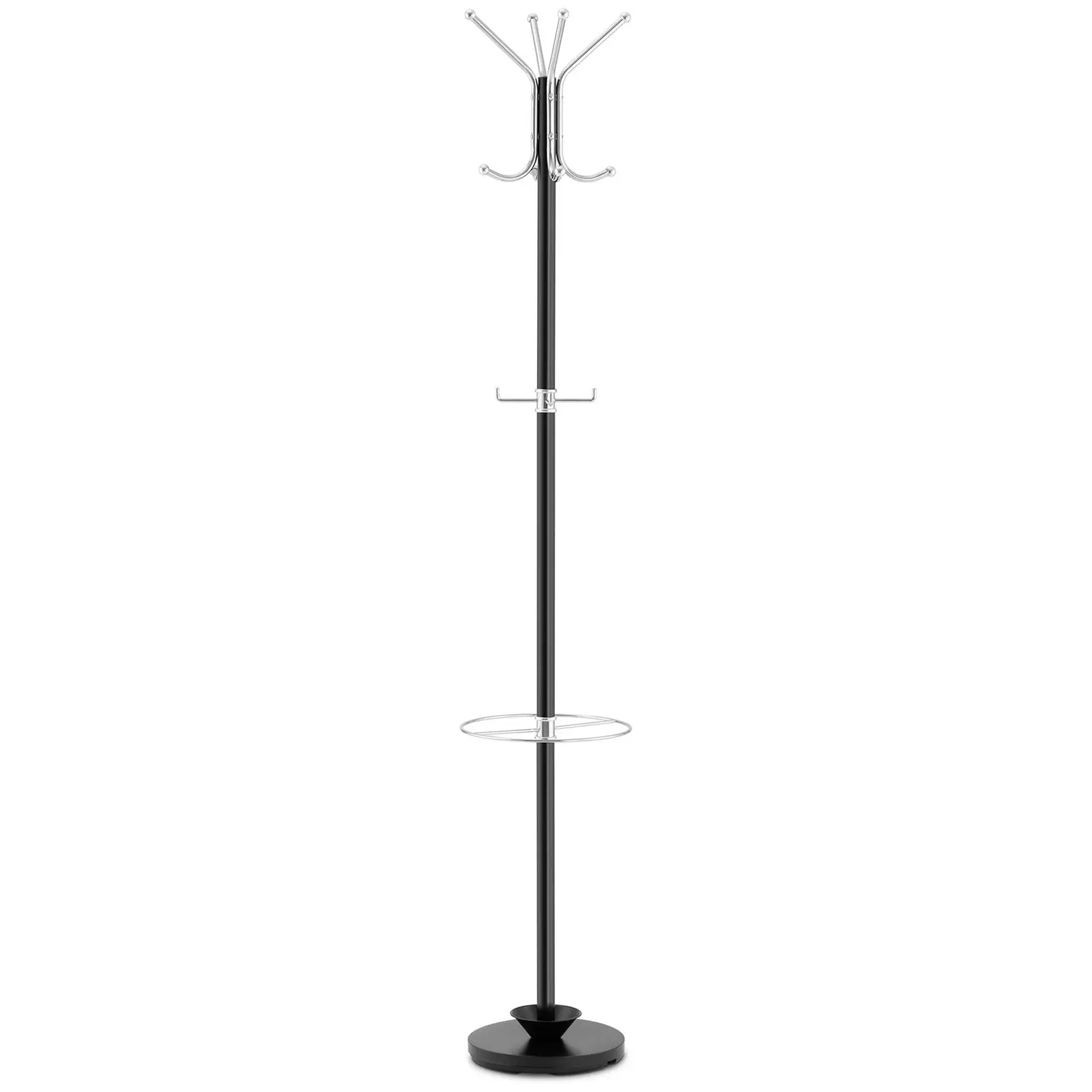 Coat Stand - 12 pegs - chrome-plated - umbrella stand