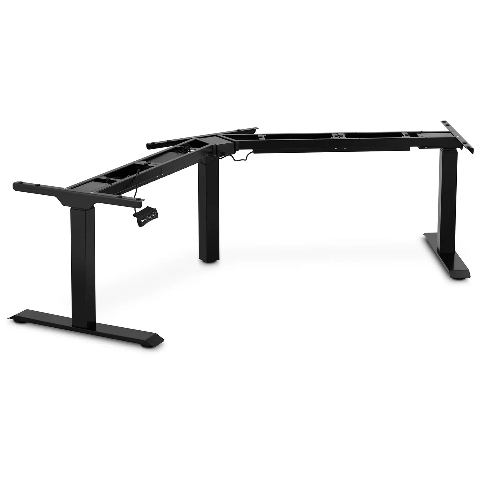 Adjustable Corner Desk Frame - Height: 60-125 cm - Width left/right: 116-186 cm - Angle: 120° - 150 kg