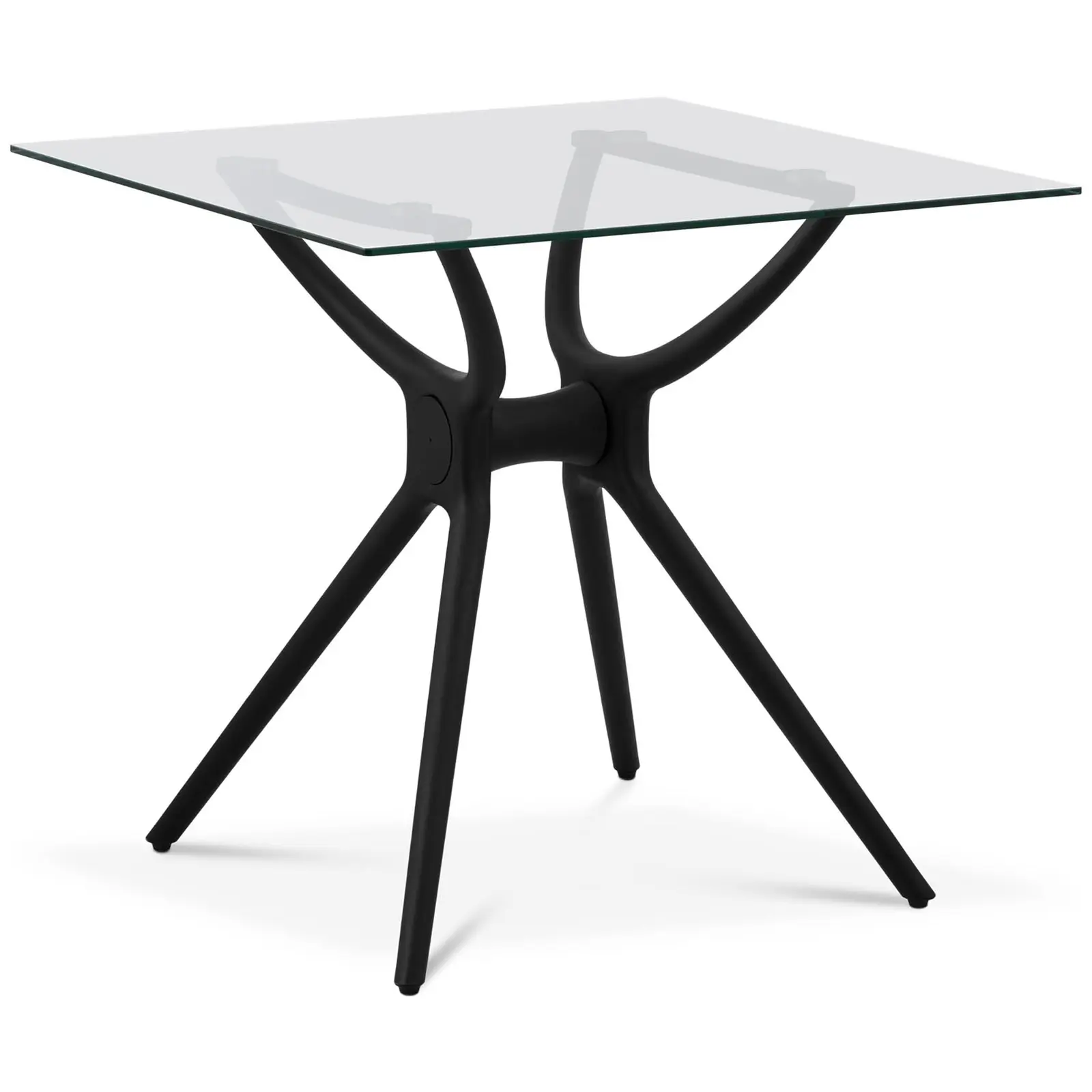 Table - square - 80 x 80 cm - glass top