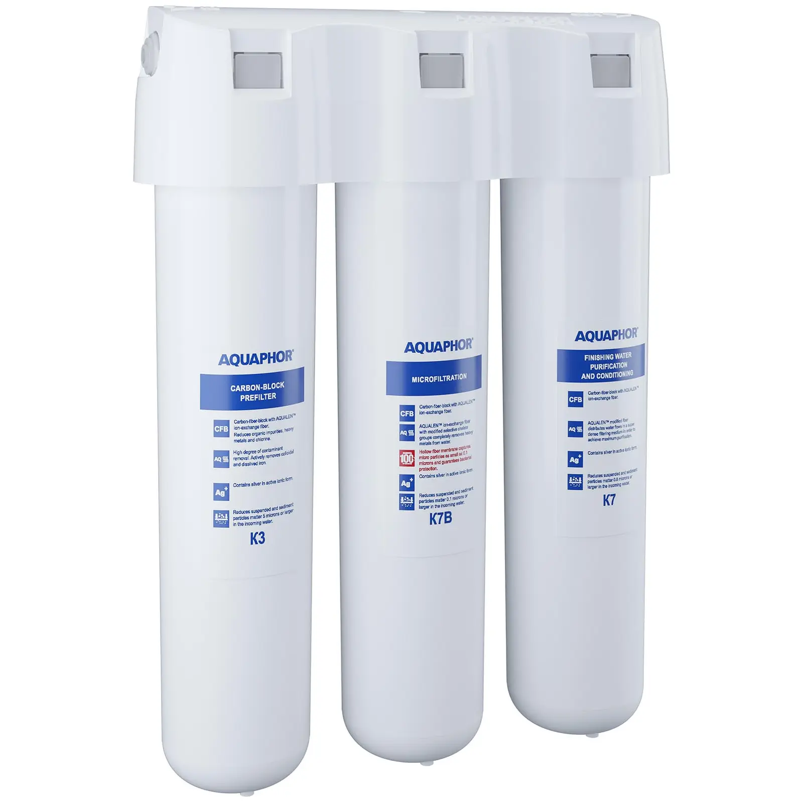 Aquaphor activated carbon system - for water - three-stage - 2.5 l/min - including water tap