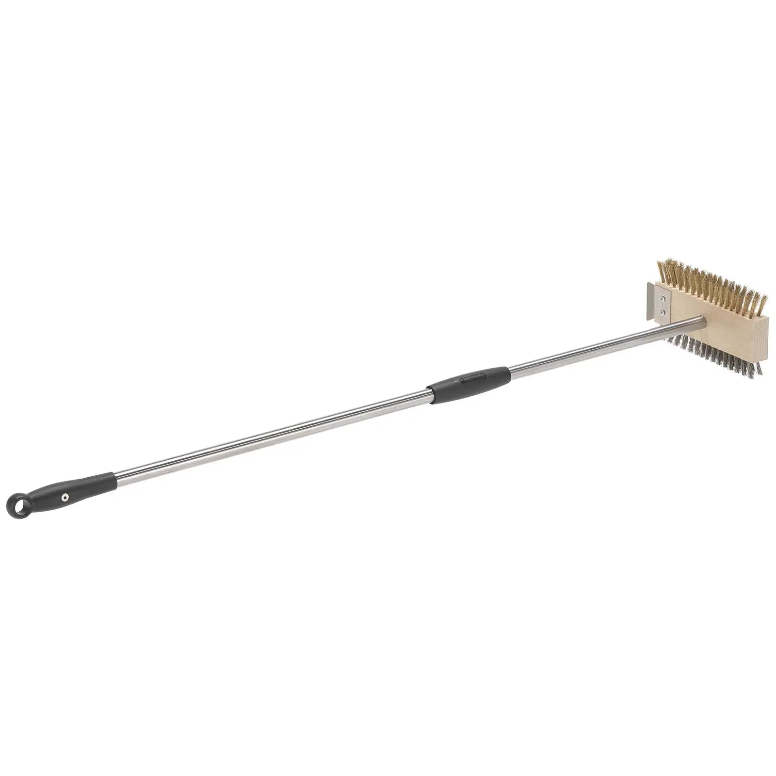 Pizza Oven Brush - double brush 20 x 11.7 cm - stainless steel handle 100 cm