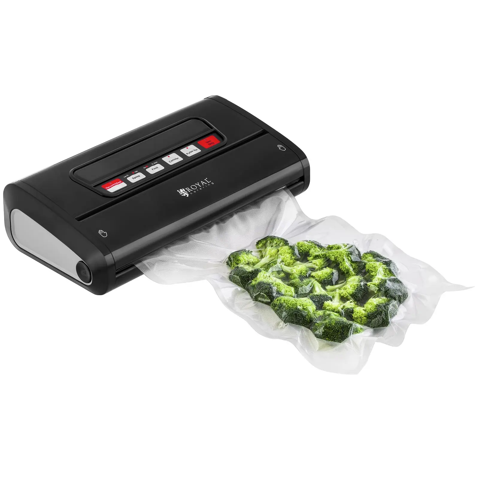 Food Vacuum Sealer Set with 4 Vacuum Bags - 15 to 30 cm - ABS - 32 cm - Black Edition