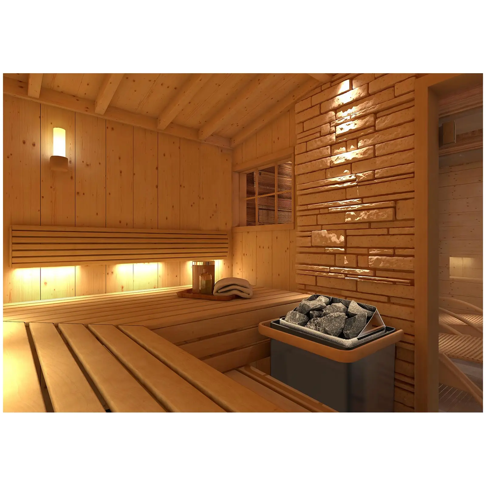 Set Sauna Heater with Sauna Control Panel - 6 kW - 30 to 110 °C