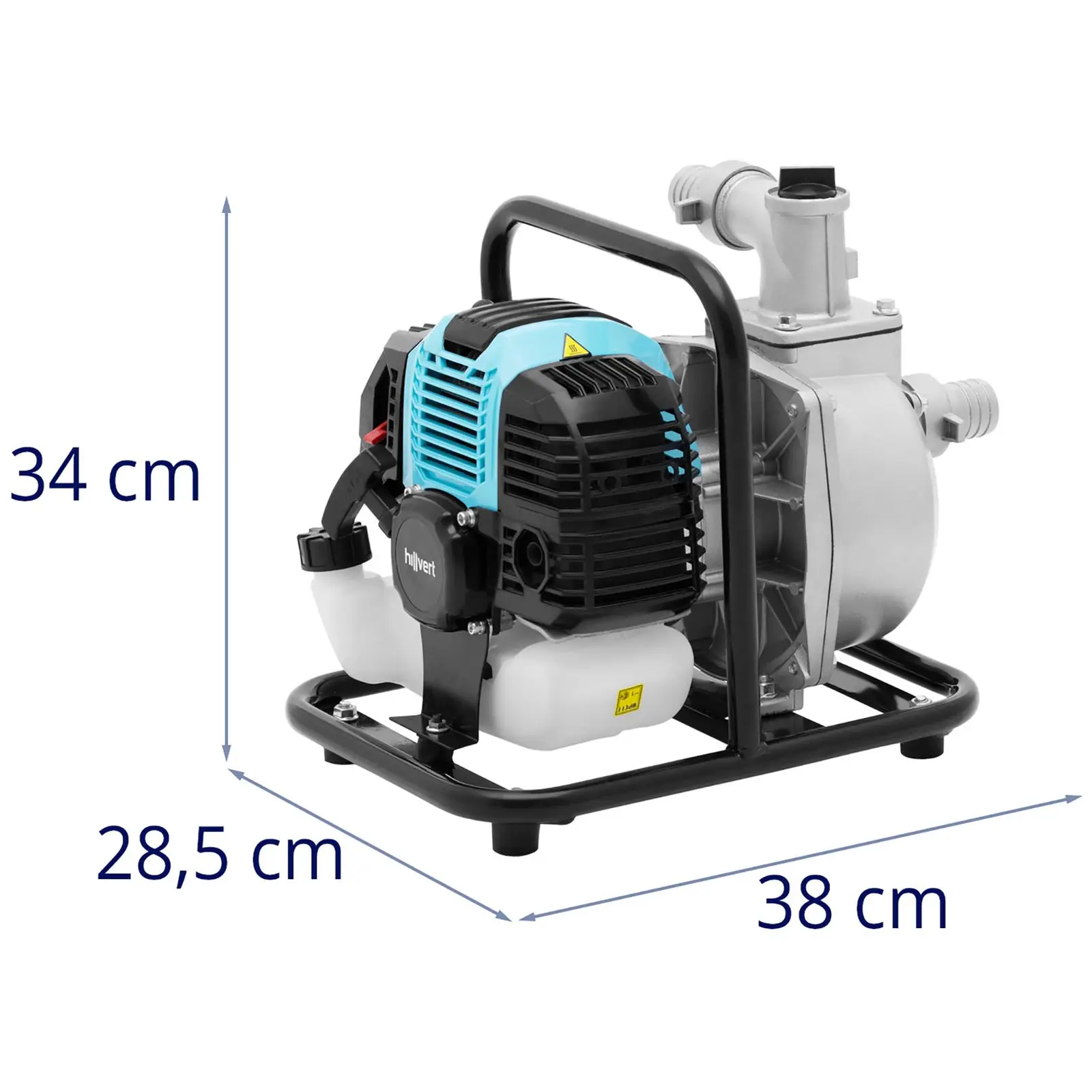 Water pump - 1.35 kW - 15 m³/h - with flat hose - 1 1/2" - 50 m - 0 - 7 bar